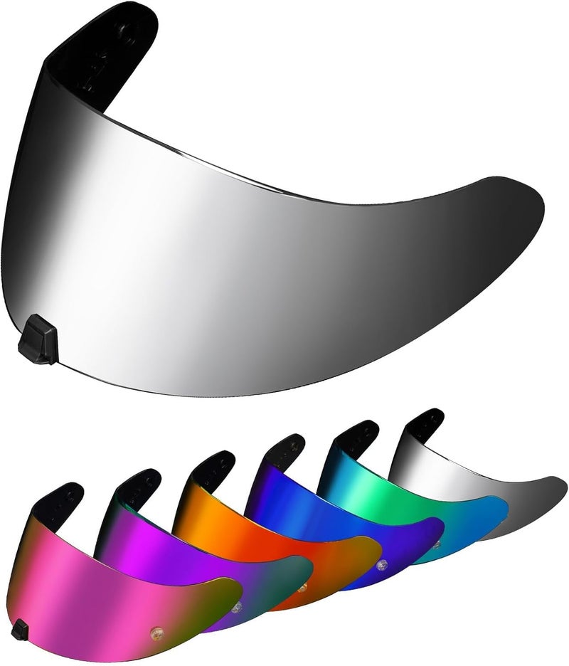 psler Helmet Visor for R420 - R420 Helmet Visor Helmet Face Shield Helmet Accessories Replacement for R420,Silver-Mirror - Image 1